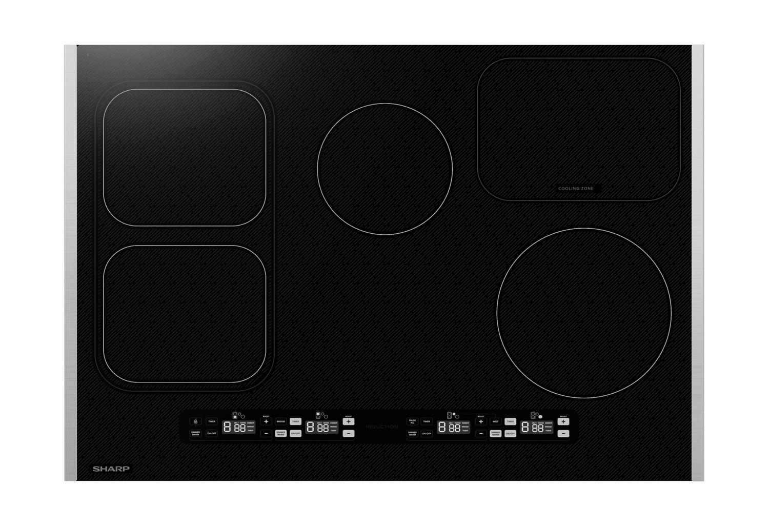 Sharp SCH3043GB Sharp 30 In. Induction Cooktop With Side Accessories