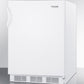Summit AL650W Freestanding Ada Compliant Refrigerator-Freezer For General Purpose Use, With Dual Evaporator Cooling, Cycle Defrost, And White Exterior