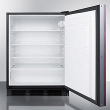 Summit FF7LBLKBIIFADA Ada Compliant Built-In Undercounter All-Refrigerator For General Purpose/Commercial Use, Auto Defrost W/Integrated Door Frame For Panels, Lock, Black Cabinet