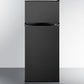 Summit FF1161KSIM Energy Star Qualified Ada Compliant Refrigerator-Freezer With Factory-Installed Icemaker And Black Stainless Steel Doors