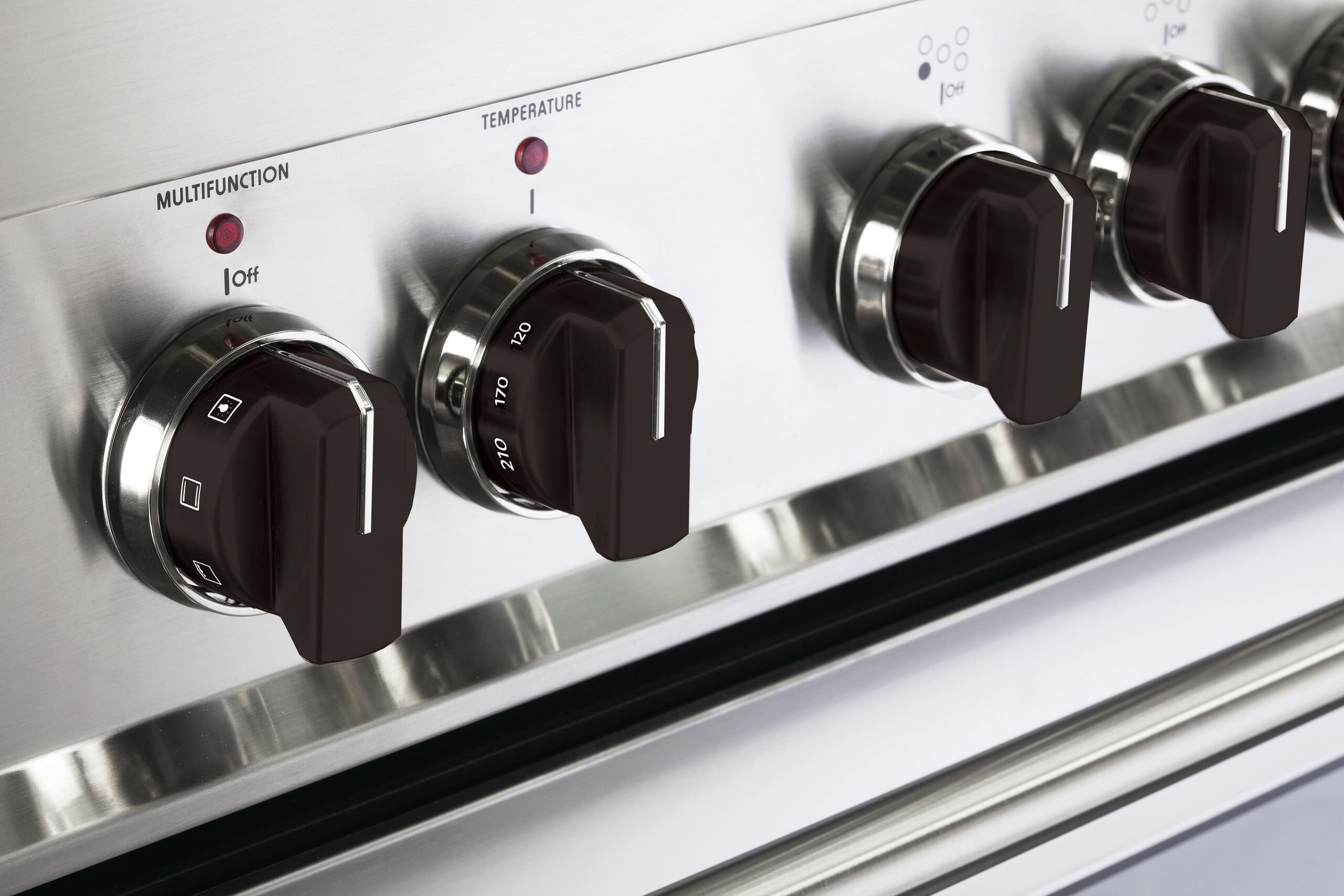 Verona VEKNDGGSBLK Color Knob Set For Designer Single Oven Gas Range - Black
