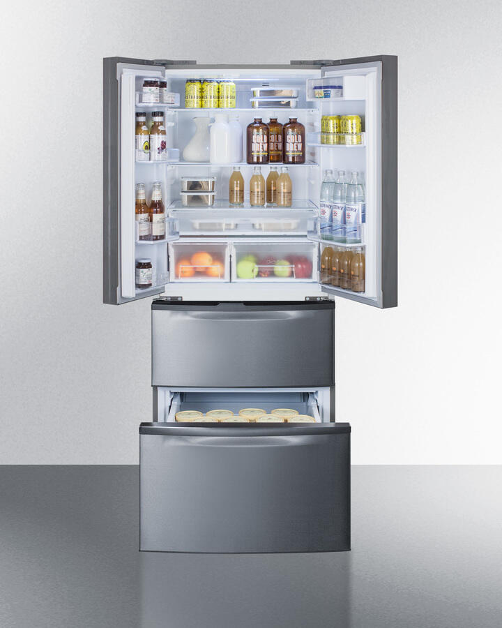 Summit FDRD15SS 27" Wide French Door Refrigerator-Freezer
