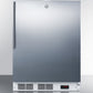 Summit ACF48WSSHVADA Built-In Undercounter Ada Compliant Frost-Free All-Freezer For General Purpose Use, With Digital Thermostat, White Cabinet, Stainless Steel Door, Thin Handle, And Lock