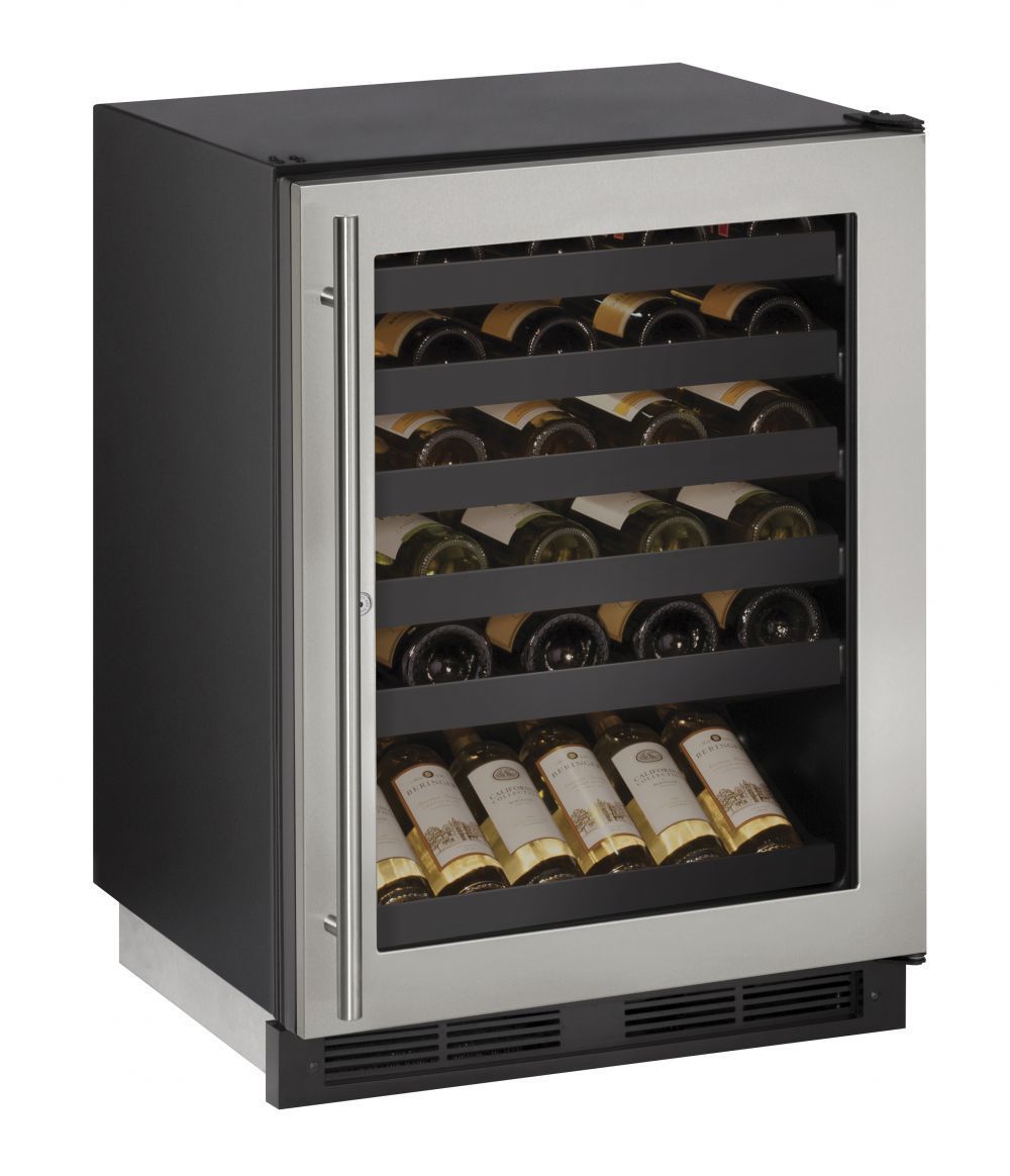 U-Line U1224WCS13B 1224Wc 24" Wine Refrigerator With Stainless Frame Finish (115 V/60 Hz Volts /60 Hz Hz)