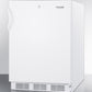 Summit AL750L Ada Compliant All-Refrigerator For Freestanding General Purpose Use, With Lock, Flat Door Liner, Auto Defrost Operation And White Exterior