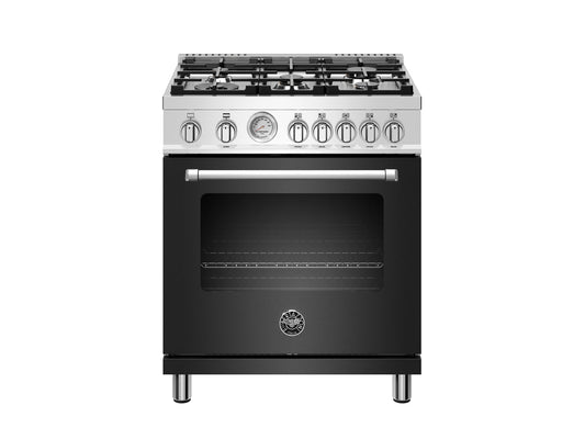 Bertazzoni MAST305GASNEE 30 Inch All Gas Range, 5 Burners Nero Matt