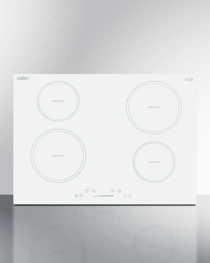 Summit SINC4B302W 30" Wide 208-240V 4-Zone Induction Cooktop