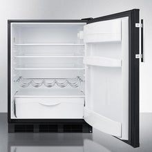 Summit FF63BKBIADA Ada Compliant Built-In Undercounter All-Refrigerator For Residential Use, Auto Defrost With Deluxe Interior And Black Exterior Finish