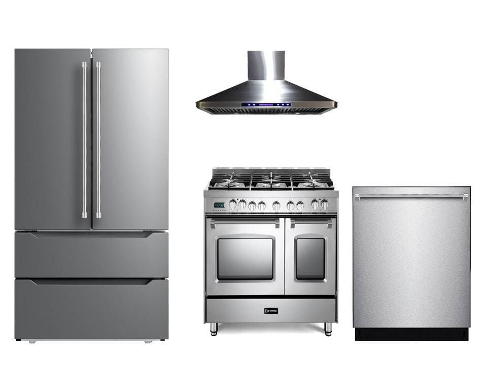 Verona VPFSGE365DSS Stainless Steel 36" Prestige Dual Fuel Double Oven Range