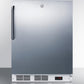Summit VT65MLCSSADA Ada Compliant Built-In Medical All-Freezer Capable Of -25 C Operation, With Lock, Stainless Steel Door, Towel Bar Handle, And White Cabinet