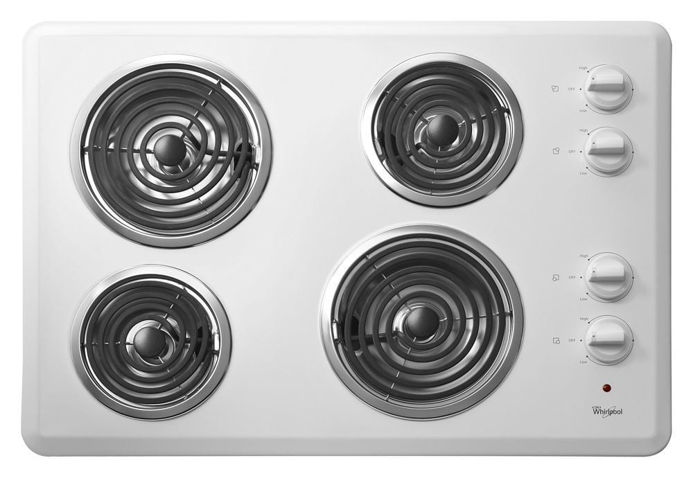 Whirlpool WCC31430AW 30" Electric Cooktop With Dishwasher-Safe Knobs