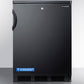 Summit FF7LBLK Commercially Listed Freestanding All-Refrigerator For General Purpose Use, With Front Lock, Automatic Defrost Operation And Black Exterior
