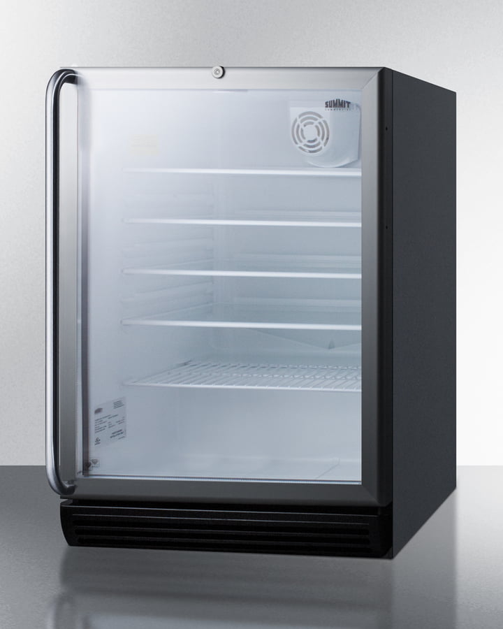 Summit SCR600BGLSHADA Commercially Listed Ada Compliant 5.5 Cu.Ft. Freestanding Beverage Center In A 24