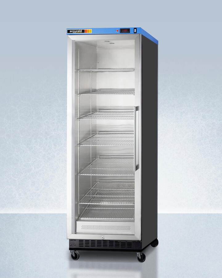 Summit PTHC155GLHD Single Chamber Passive Heating Blanket Warmer With A Self-Closing Glass Door, Stainless Steel Interior, Digital Thermostat, Black Cabinet, And Lock