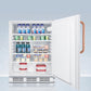 Summit FF7LWBITBCADA Ada Compliant Built-In Undercounter All-Refrigerator For General Purpose Or Commercial Use, With Pure Copper Handle, Lock, Auto Defrost Operation, And White Exterior