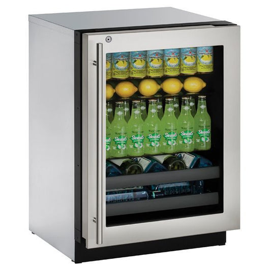 U-Line U3024BEVS13B 3024Bev 24" Beverage Center With Stainless Frame Finish And Right-Hand Hinge Door Swing (115 V/60 Hz Volts /60 Hz Hz)