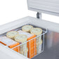 Summit SCFM92 Commercially Listed 9 Cu.Ft. Manual Defrost Chest Freezer In White With Stainless Steel Corner Protectors