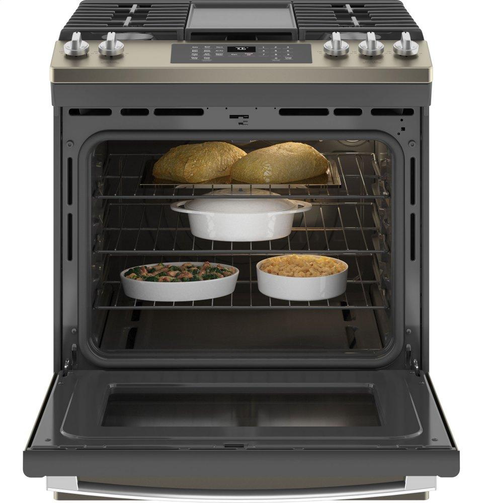 Ge Appliances JGS760EPES Ge® 30" Slide-In Front-Control Convection Gas Range With No Preheat Air Fry
