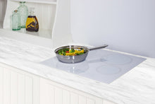 Summit CR4B23T6W 230V 4-Burner Cooktop In White Ceramic Schott Glass With Digital Touch Controls And An Extra Large 8