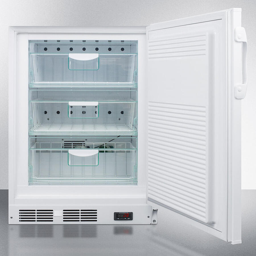 Summit FF7LWBIVACADA Built-In Ada Undercounter Medical All-Refrigerator For Temperature Stable Medical Storage, With Interior Basket Drawers, Internal Fan, Lock, And More