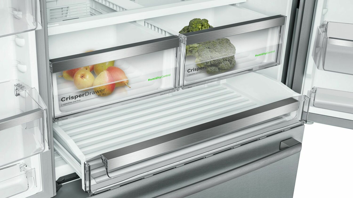 Bosch B21CT80SNS 800 Series French Door Bottom Mount Refrigerator 36'' Easy Clean Stainless Steel B21Ct80Sns