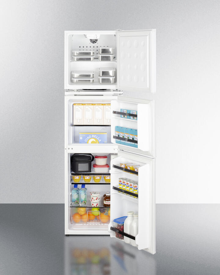 Summit AZRF7W Stacked Combination Of The Ffar23L Automatic Defrost All-Refrigerator With Lock And The Energy Star Certified Ff71Es Refrigerator-Freezer To Create An Allergy-Sensitive Zone And General Purpose Food And Beverage Storage
