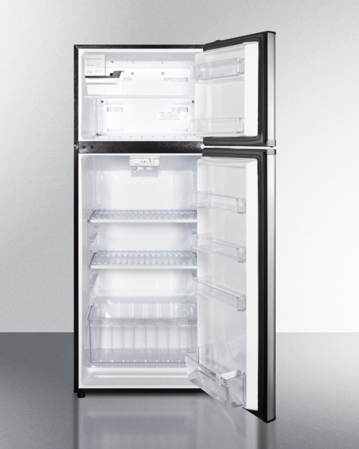 Summit FF1159SSIM 24" Wide Top Mount Refrigerator-Freezer With Icemaker