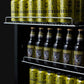 Summit SCR2466PUB Built-In Undercounter Craft Beer Pub Cellar With Seamless Stainless Steel Trimmed Glass Door, Digital Controls, Lock, And Black Cabinet