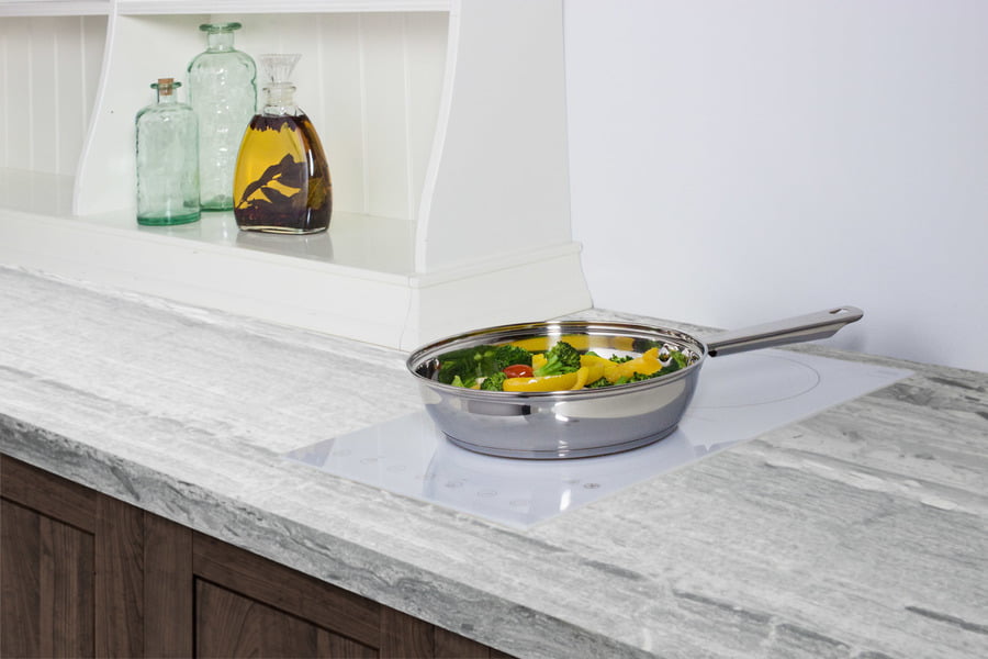 Summit CR2B23T4W 230V 2-Burner Cooktop In White Ceramic Schott Glass With Digital Touch Controls, 3000W