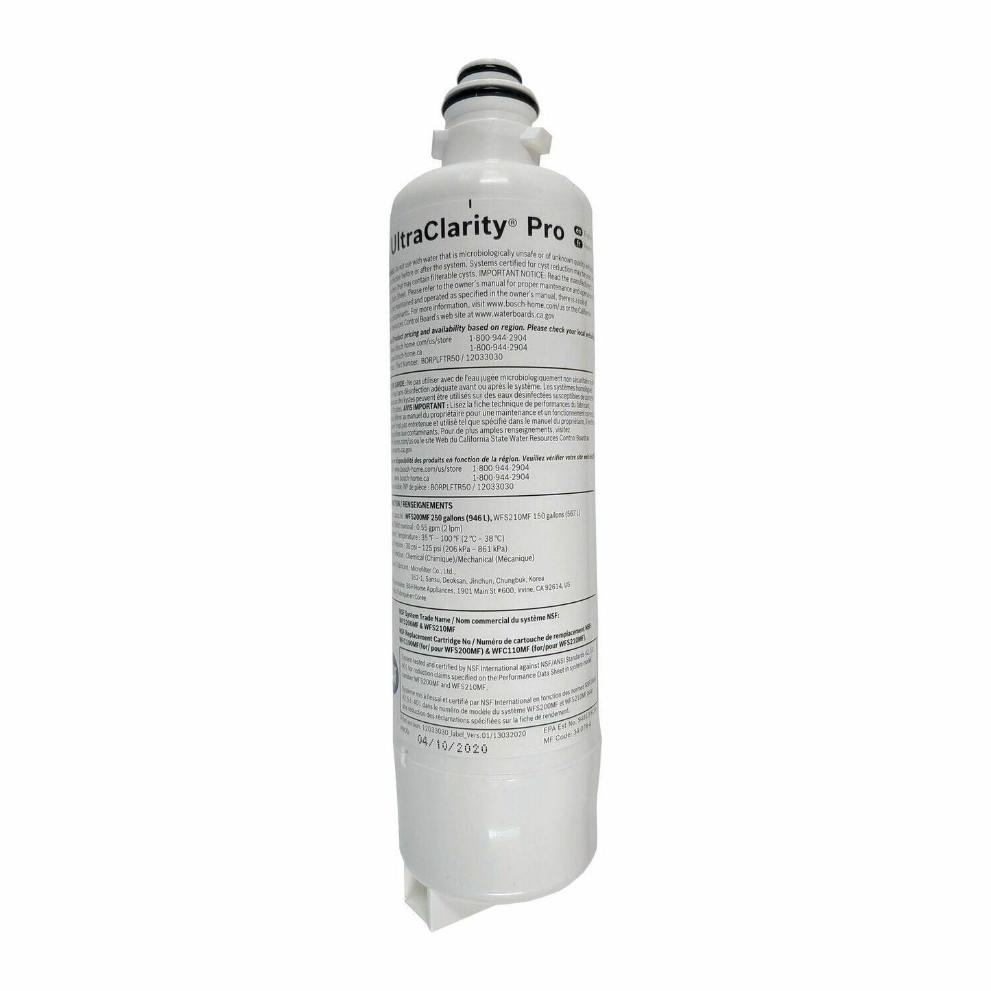Bosch BORPLFTR55 Ultra Clarity Pro Refrigerator Water Filter