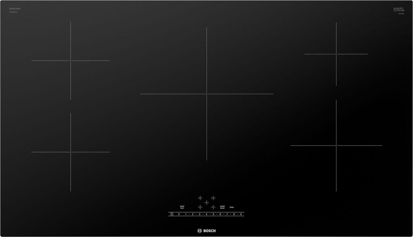 Bosch NIT5660UC 500 Series Induction Cooktop 36'' Black, Surface Mount Without Frame Nit5660Uc