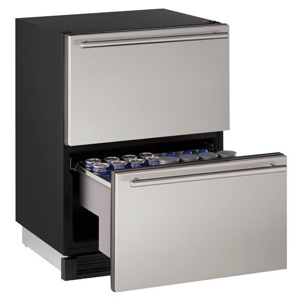 U-Line U1224DWRS00B 1224Dwr 24" Refrigerator Drawers With Stainless Solid Finish (115 V/60 Hz Volts /60 Hz Hz)