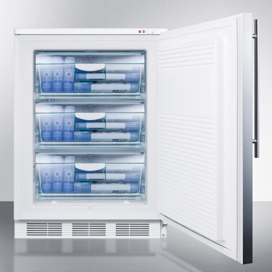 Summit VT65MLBISSHV Built-In Medical All-Freezer Capable Of -25 C Operation, With Front Lock, Wrapped Stainless Steel Door And Thin Handle