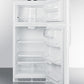 Summit BKRF18W 18 Cu.Ft. Break Room Refrigerator-Freezer In White With Nist Calibrated Alarm/Thermometers