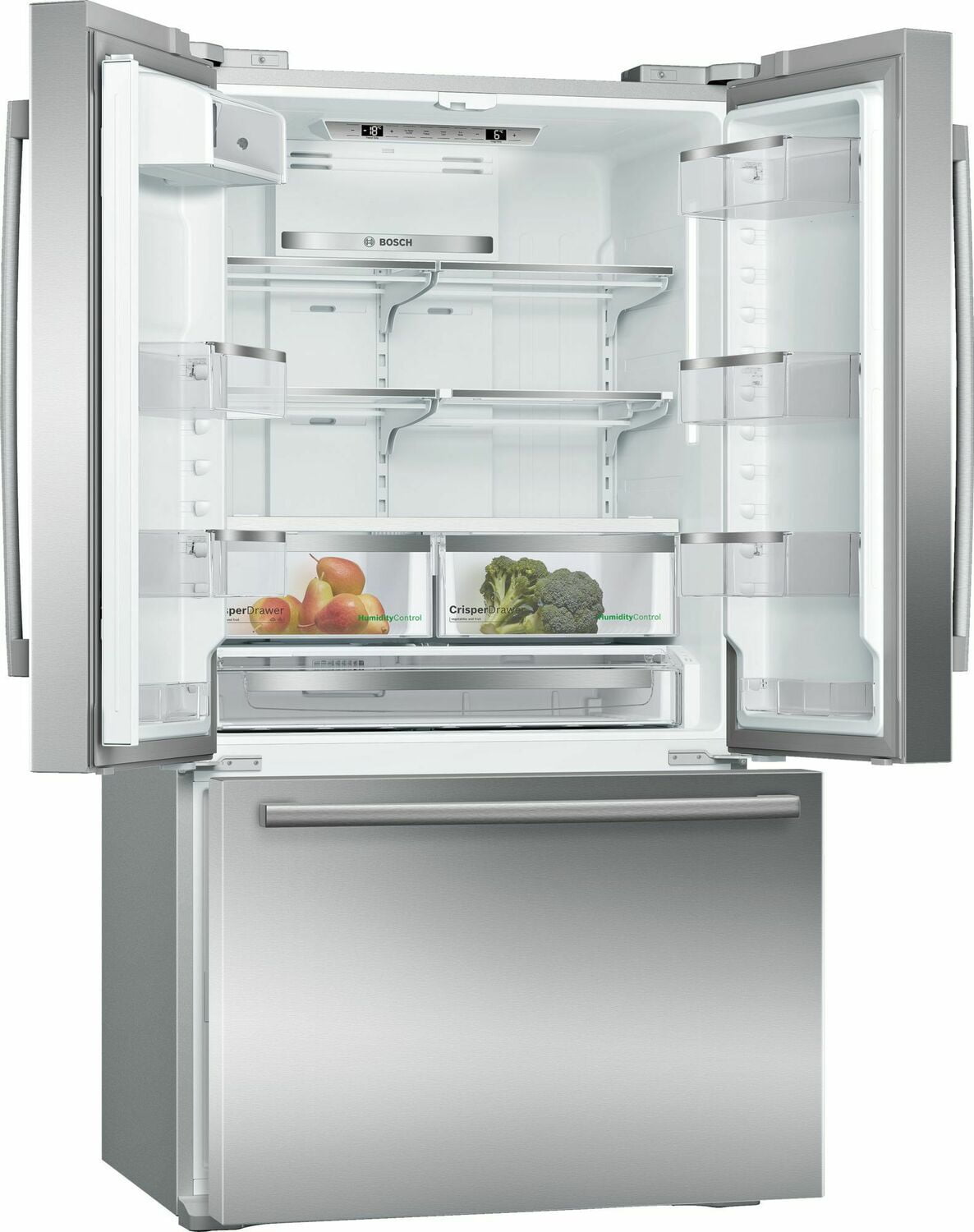 Bosch B21CT80SNS 800 Series French Door Bottom Mount Refrigerator 36'' Easy Clean Stainless Steel B21Ct80Sns
