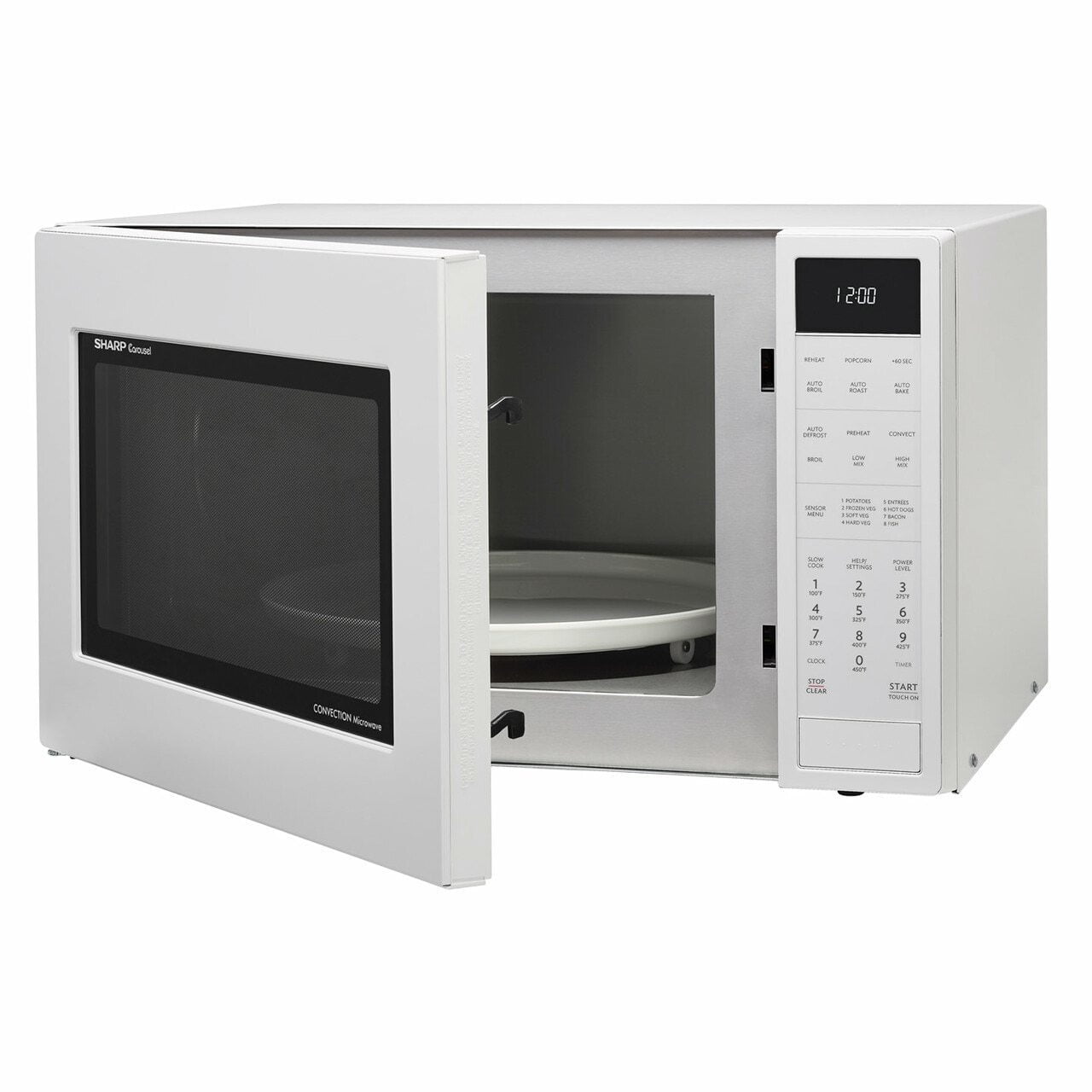 Sharp SMC1585BW 1.5 Cu. Ft. 900W Sharp White Carousel Convection + Microwave Oven