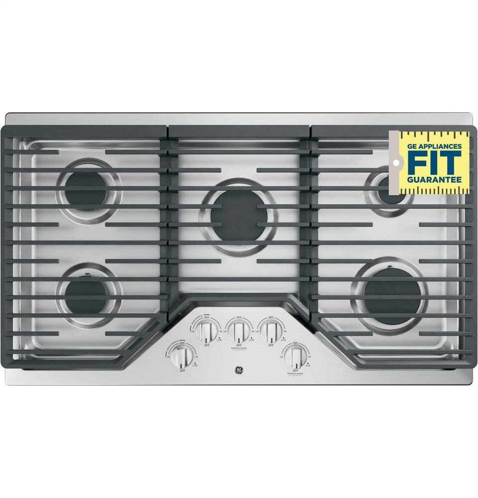 Ge Appliances JGP5036SLSS Ge® 36" Built-In Gas Cooktop With 5 Burners And Dishwasher Safe Grates