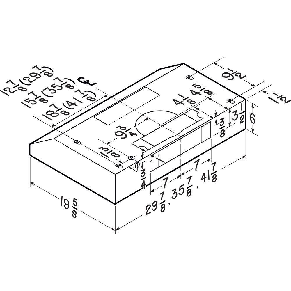 Broan BCDJ136SS Broan® Glacier 36-Inch Convertible Under-Cabinet Range Hood, 450 Max Blower Cfm, Stainless Steel