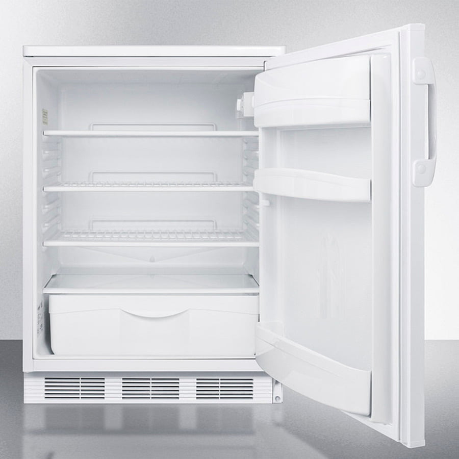 Summit FF6W7 Commercially Listed Freestanding All-Refrigerator For General Purpose Use, With Automatic Defrost Operation And White Exterior