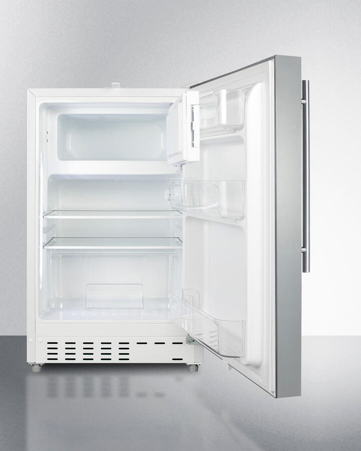 Summit ALRF48CSSHV 20" Wide Built-In Refrigerator-Freezer, Ada Compliant
