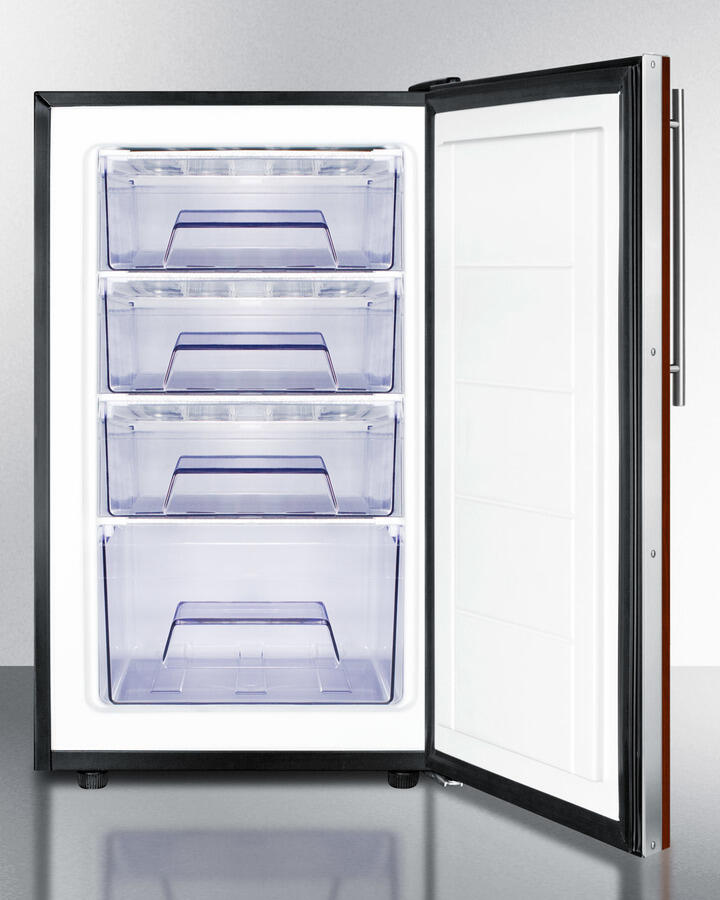 Summit FS408BLBI7IF Commercially Listed 20" Wide Built-In Undercounter All-Freezer, -20 C Capable With A Lock And Integrated Door Frame For Full Overlay Panels