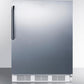 Summit FF7WBISSTBADA Ada Compliant Built-In Undercounter All-Refrigerator For General Purpose Or Commercial Use, Auto Defrost W/Ss Door, Towel Bar Handle, And White Cabinet