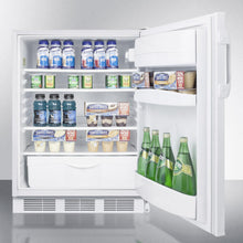 Summit FF6LBI7ADA Ada Compliant Commercial All-Refrigerator For Built-In General Purpose Use, With Lock, Automatic Defrost Operation And White Exterior