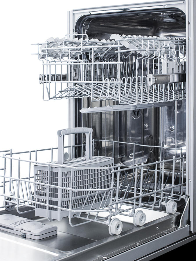 Summit DW18SS2ADA 18" Wide Ada Compliant Energy Star Qualified Dishwasher With Stainless Steel Or Panel-Ready Door, Made In Europe