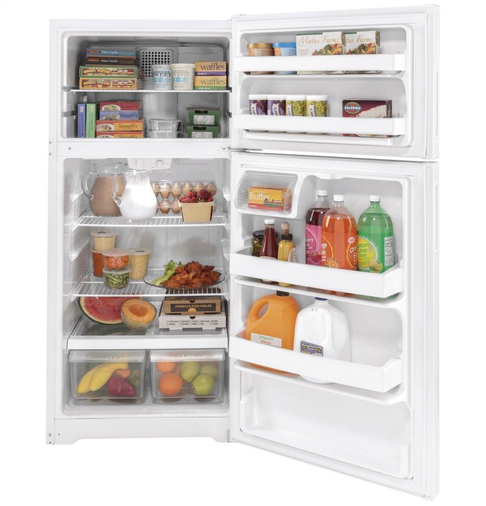 Hotpoint HPS16BTNRWW Hotpoint® 15.6 Cu. Ft. Recessed Handle Top-Freezer Refrigerator