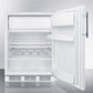 Summit CT661BI Built-In Undercounter Refrigerator-Freezer For Residential Use, Cycle Defrost With A Deluxe Interior And White Exterior Finish
