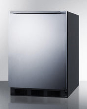 Summit FF63BSSHH Freestanding Residential Counter Height All-Refrigerator, Auto Defrost W/Stainless Steel Door, Horizontal Handle And Black Cabinet