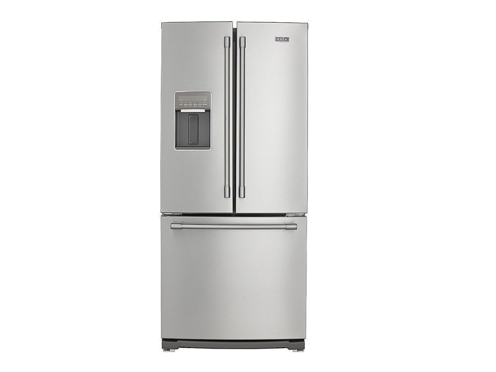 Maytag MFW2055FRZ 30-Inch Wide French Door Refrigerator With Exterior Water Dispenser- 20 Cu. Ft.