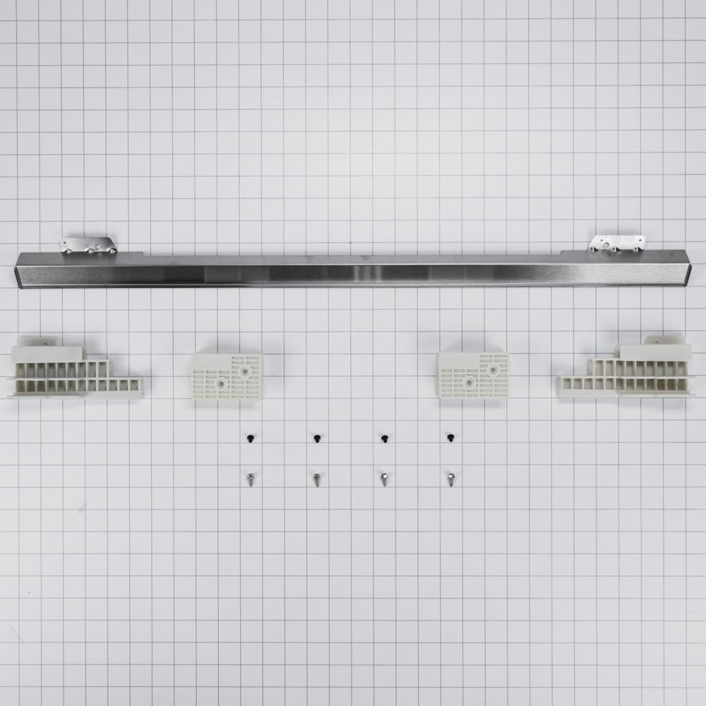 Whirlpool W11173704 30" Combination Wall Range Flush Installation Trim Kit, Black/Stainless Steel