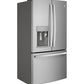 Ge Appliances PYE22PYNFS Ge Profile™ Series Energy Star® 22.1 Cu. Ft. Smart Counter-Depth Fingerprint Resistant French-Door Refrigerator With Keurig® K-Cup® Brewing System